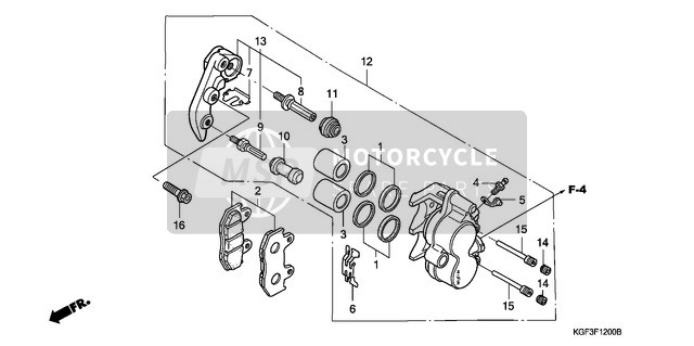 45190GCS016, Bracket Sub Assy., L. Fr. Caliper, Honda, 1